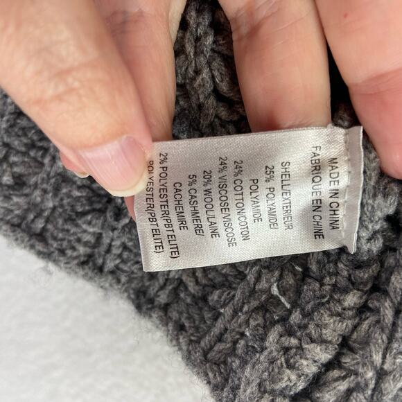 Theory Gray Eleni Cashmere Wool Tie‎ Cardigan Size Medium Sweater - Picture 5 of 7